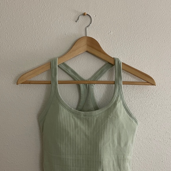 Lululemon Racerback Tank Ribbed Crop Sports Top - Picture 5 of 14